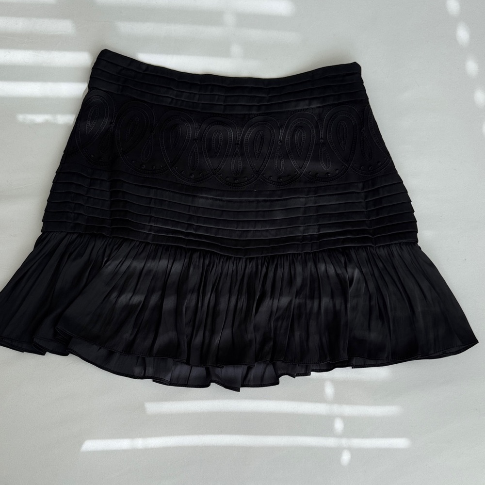 Ramy Brook Black Gorgeous Detail Mini Skirt